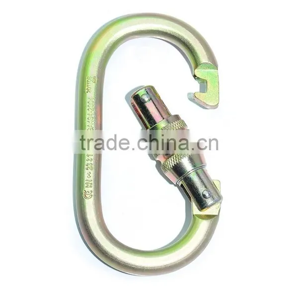 Oval Screwgate Locking Safety Steel Carabiner With EN 362, EN 12275 for Climbing Height Work/ Mountain Rescue photo-3