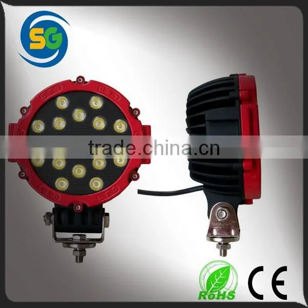 Wholesale Round Black Red Color 7inch 51W Led 4x4 off Road Driving Light photo-2