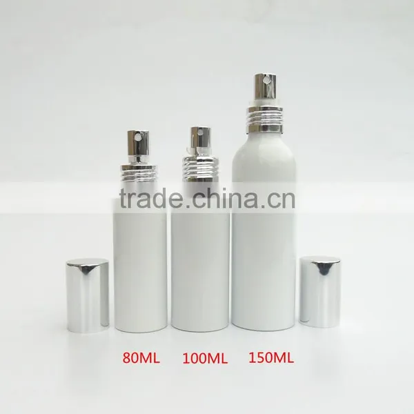 Wholesale 20ml-150ml White Aluminun Spray Perfume Bottle Mist Spray Aluminum Bottle for Cosmetic Packaging photo-5