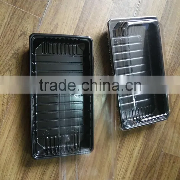 Food Garde Disposable PS Black Food Package Box Plastic With Lid photo-4