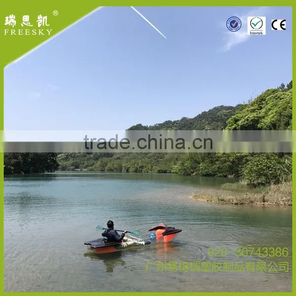 Clear Bottom Transparent PC Hull Kayak Electric Catamaran /transparent Kayak photo-5