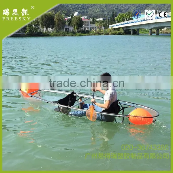 Made in China Passanger Fiberglass Hull Transparent Kayak for Sale photo-2