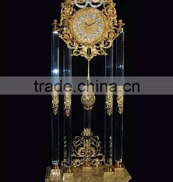 Empire Style Pendulum Floor Clock, Antique Copper Floor Clock, French Rococo Grandfather Decoration Floor Clock photo-2