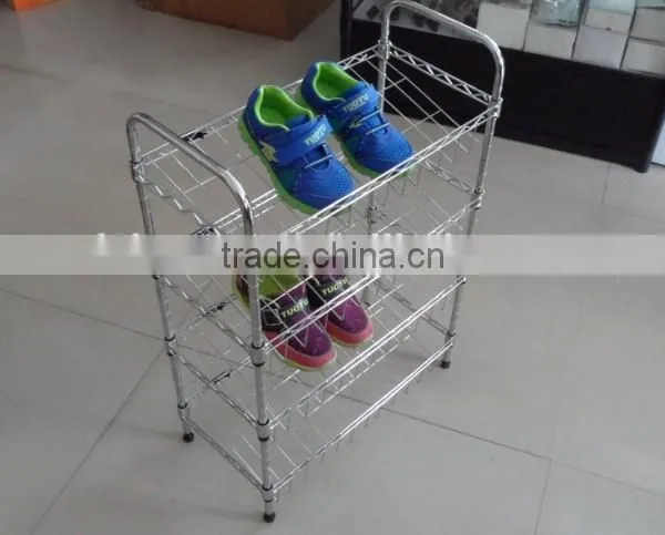 Metal Wire Shoe Rack Organizer Standing Storage Shelf photo-2