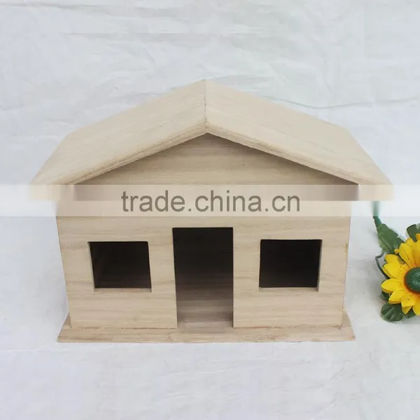 Small Decrational Wooden House for Birds photo-3