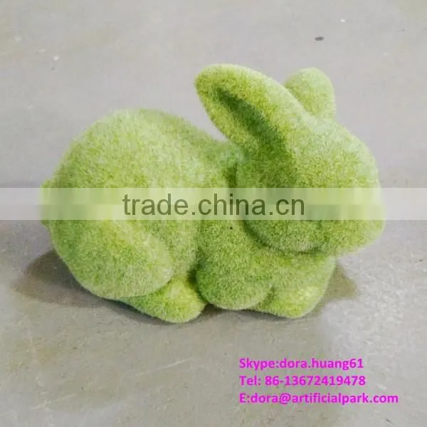 H080618 Decorative Fake Rabbit White Rabbit Green Grass Rabbit photo-5