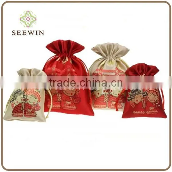 New Style Colorful Shopping Satin Bag Printing photo-3