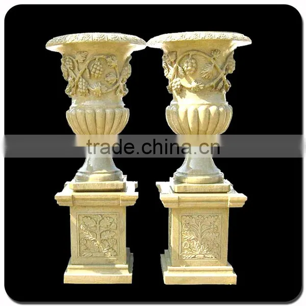 Natural Stone Flower Pot Giant Garden Pots for Sale photo-2