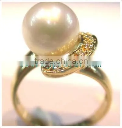 Gold South Sea Pearl and Gold Ring photo-3