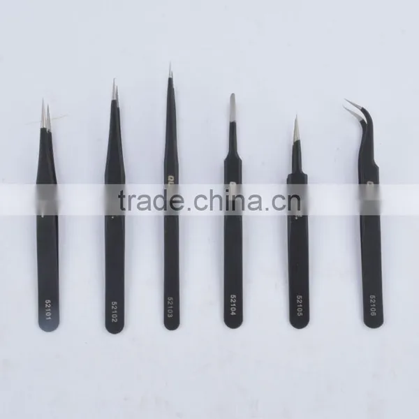 6pcs ESD Anti-Static Stainless Steel Tweezer Set Tweezers Maintenance Tools Kit photo-6