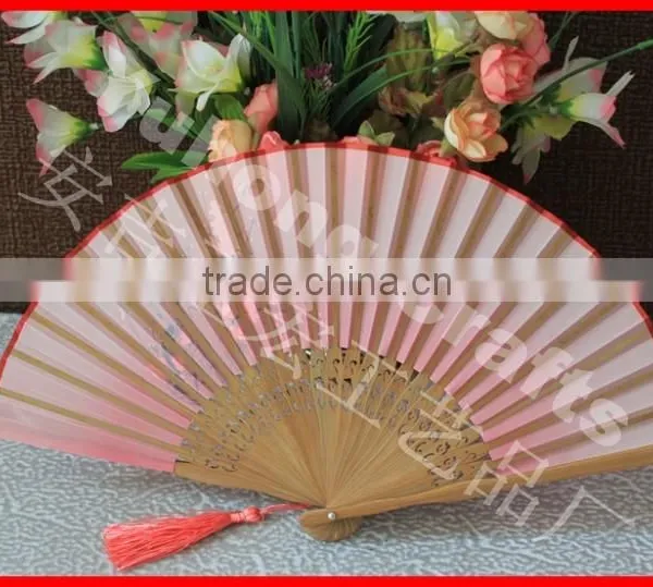 High Quality Bamboo Japanese Silk Gift Fan photo-2