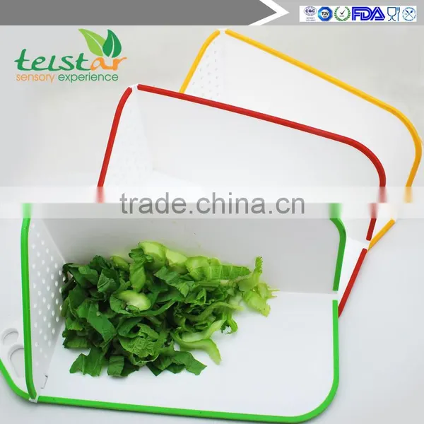 Moldiy Cutting Board Plus Colander 2 in 1 Chopping Board With Integrated Strainer Thanksgiving Gift for Her photo-4