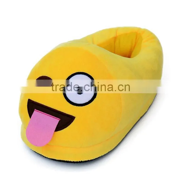 Hot Sale Plush Emoji Slippers, Unisex Adult Winter Warm House Shoes, One Size Fits Most photo-4