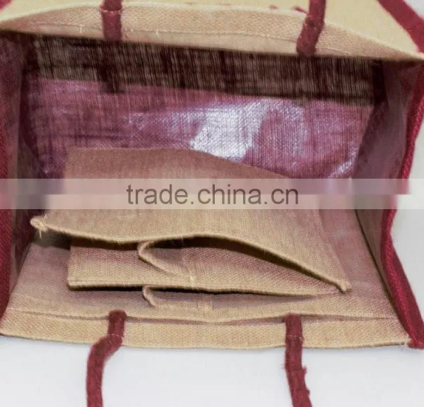 Supermarket Non Woven Wine Shopping Bag Can Custom Logo Printed Promotion photo-4