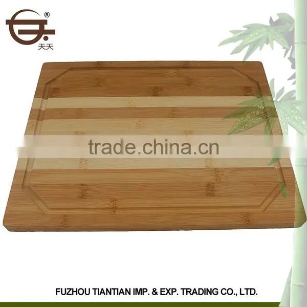 Direct Square Kitchen Organic Vegetable and Fruit Bamboo Cutting Board Wholesale photo-3