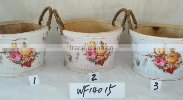 2016 Cheap Hot Sale Wooden Flower Planter Pots WF14020 photo-2