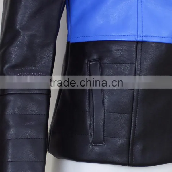 2016 New Designs for Women Fashionable Morden Style Leather Jacket photo-5