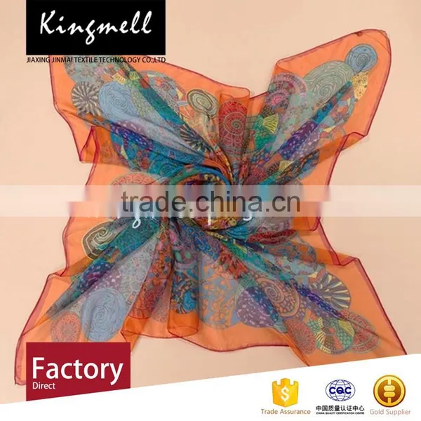 Chinese Factory Supplier Hot Selling Digital Print Silk Scarves and Shawls photo-2