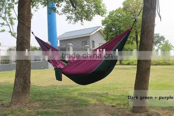 Wholesale Cheap Lightweight Folding Nylon Outdoor Camping Hammock,portable Parachute Hammock photo-3