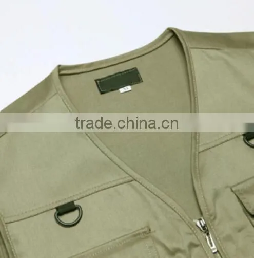 Army Green High Quality Pockets Fishing Suit Outdoor Fishing Vest photo-4