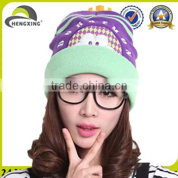 Custom Cartoon Embroidery Winter Beanie Hats photo-5