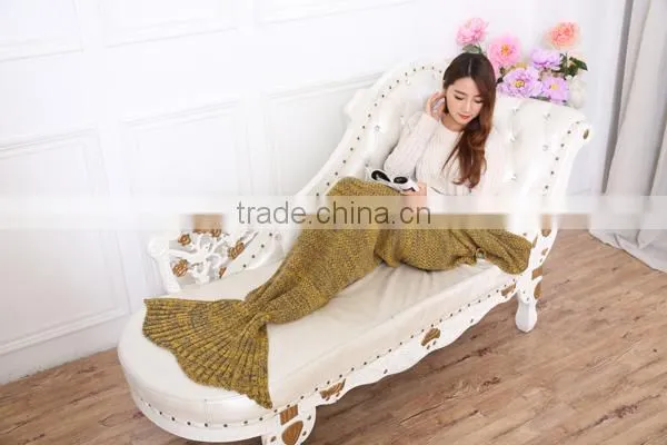 Bulk Wholesale Adult Knitted Mermaid Tail Blanket TV Wearable photo-2