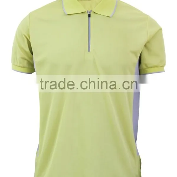 Hot Sale Fashion Unisex Polo T-Shirt With Zip photo-3