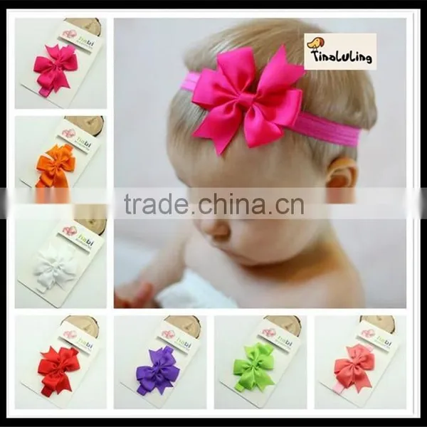 Hair Accessories Handmade White Grosrgrain Ribbon Baby Bow photo-2