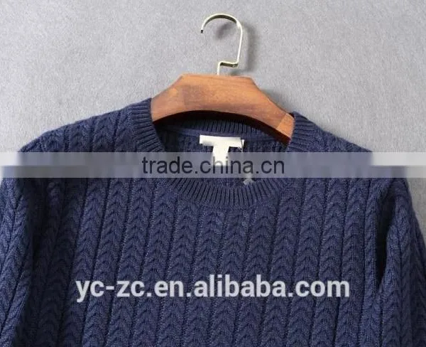Deep Blue Pullover Crocheted Sweater for Man photo-3