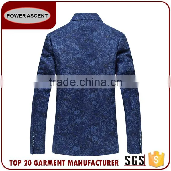 Wholesale Fashion Men'S Printed Suit Polyester Jacket Blzer Made In China photo-2