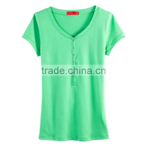 New Fashion Custom Ladies Summer V-neck T-shirts Dress photo-6