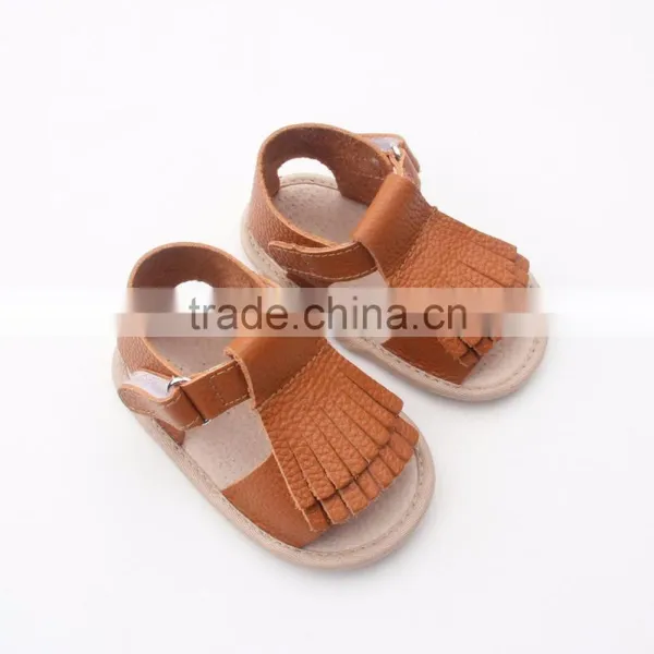 Latest Footwear for Girls and Boys Baby Sandals Leather 2017 photo-2