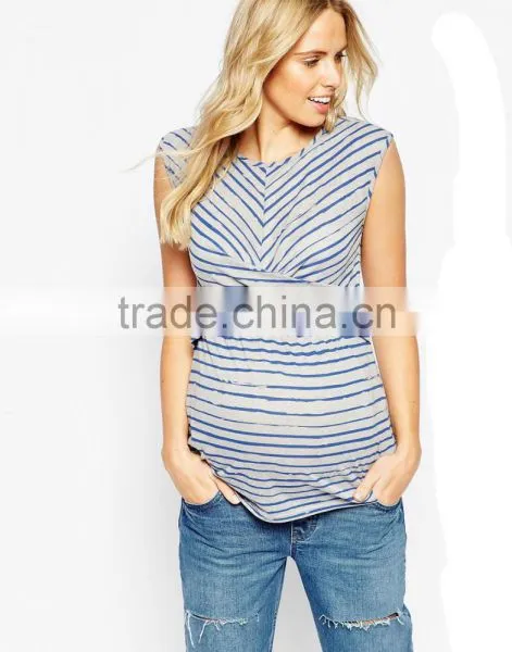 2015 Fashion Sleeveless Twist Front Top for Maternity Shirt Tank Top photo-2