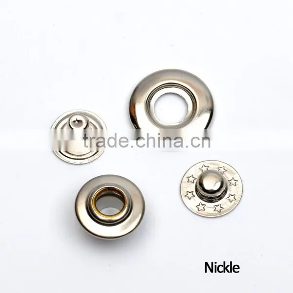 4 Part Brass Metal Snap Button 16mm Bubble Fastener Black/nickle/Bronze Jacket Fastener photo-3
