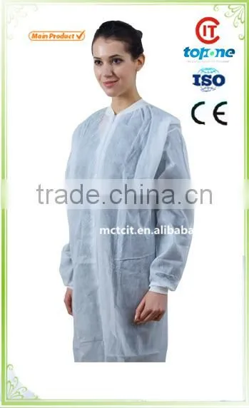 Waterproof PP Nonwoven Disposable Protective Work Wear Lab Coat Cheapest Price From CIT photo-3
