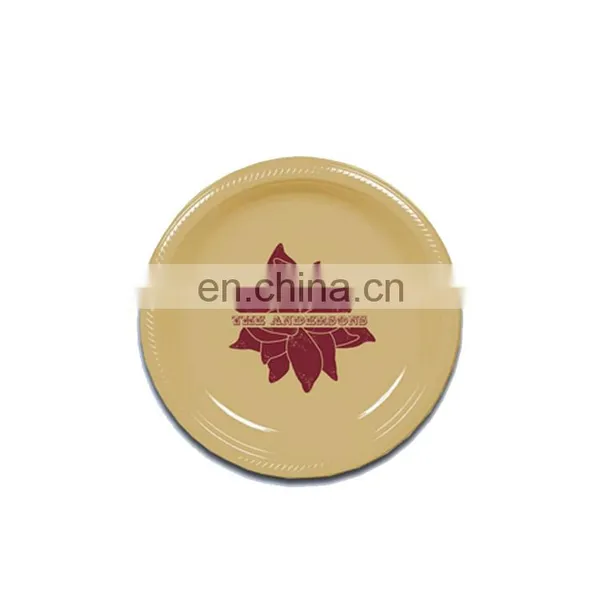 High Quality Antique Design Printed Unique Round Shape Plastic Display Plate photo-4