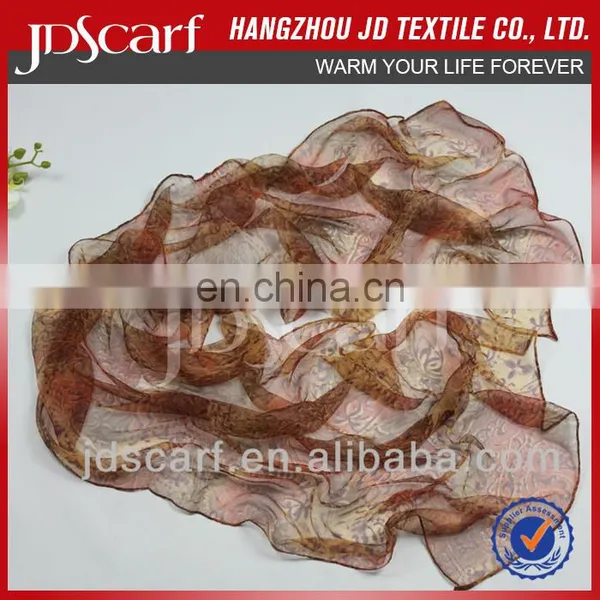 Silk Chiffon Scarf JDS-045# Excellent Scarves Super Thin 100% Silk Chiffon Scarf photo-6