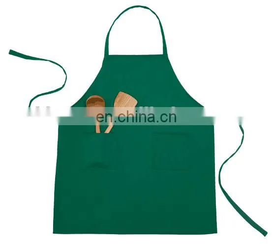 2017 Cheap Price Embroidery Design Cotton Kitchen Apron/garden Apron With Pockets photo-2