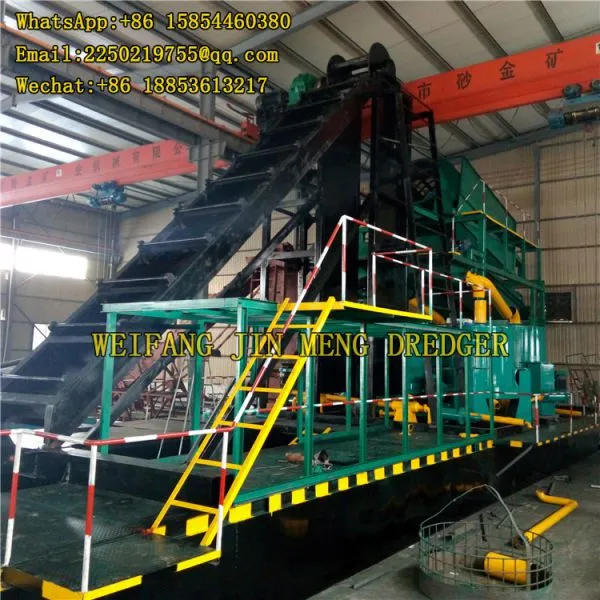 High Efficiency Bucket Chain Gold Dredger Boat 150m³/h photo-2