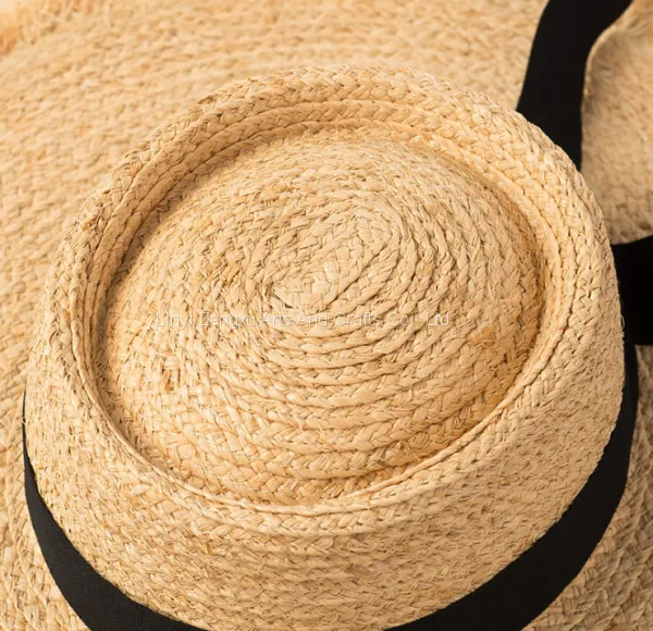 2019 New Style Spring Summer Beach Floppy Raffia Straw Hat For Women photo-3