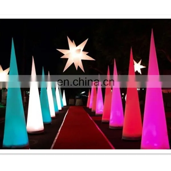 2m Colorful Led Lighting Inflatable Cone Inflatable Tusk Tube for Party Decoration photo-6