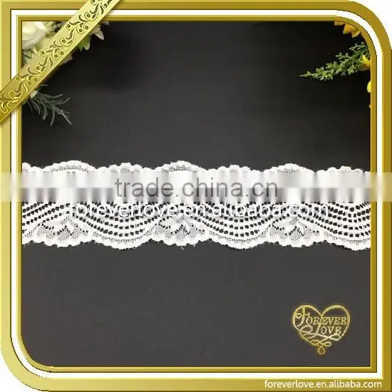 Sewing Crocheted Neck Lace Fabric Elastic Spun Lace Trim FLL-045