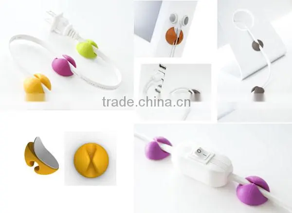 Hot Cable Clips Desk Tidy Earbud Holder White Micro USB Cable Organiser Wire Cord Lead USB photo-4