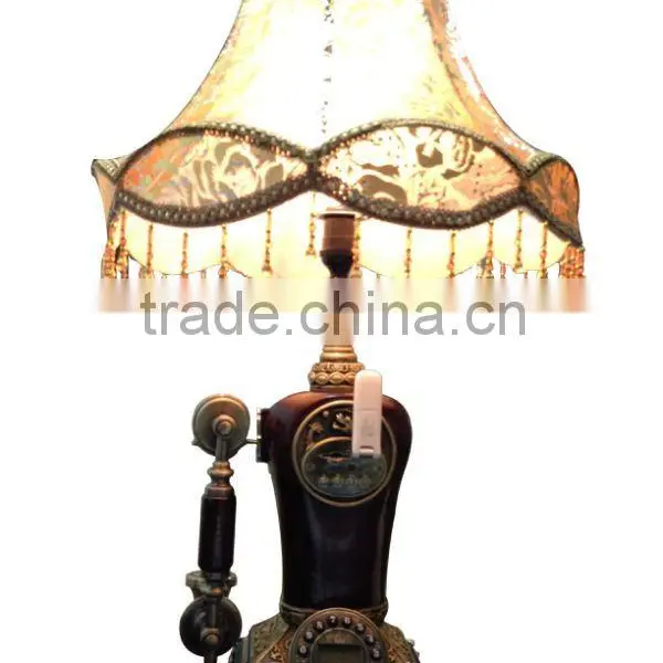 Antique Lamp Telephone With Loudspeaker Box