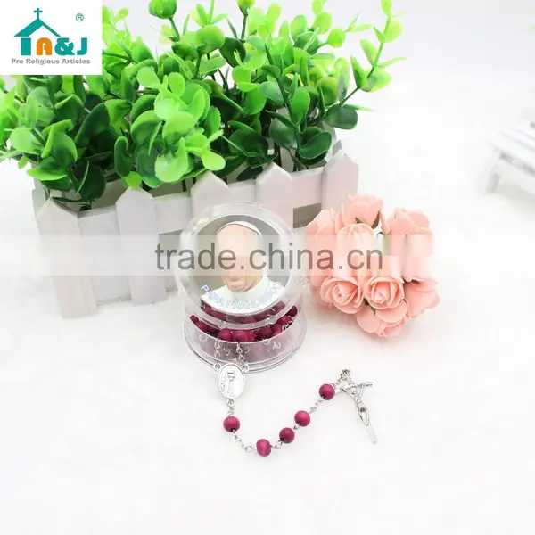 A&J Papa Francesco Rose Scented Rosary With Box photo-2