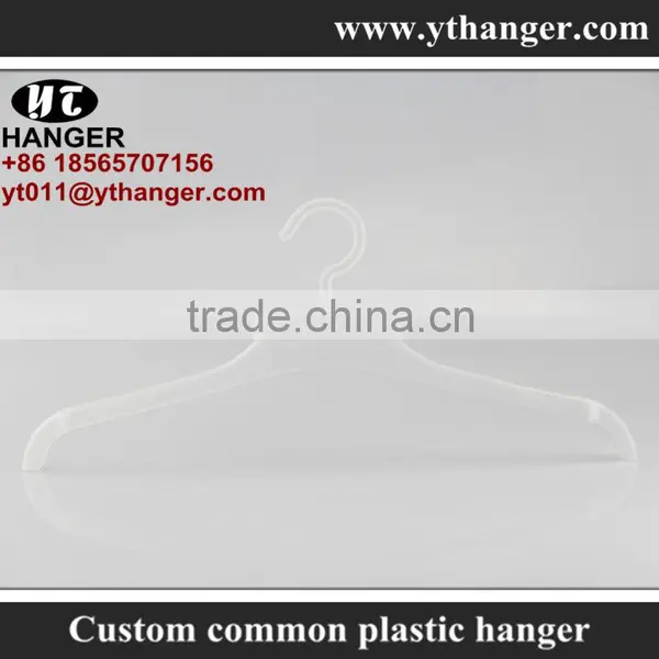 IMY-467 White Clothing Plastic Hanger Custom Plastic Slim Hanger photo-2