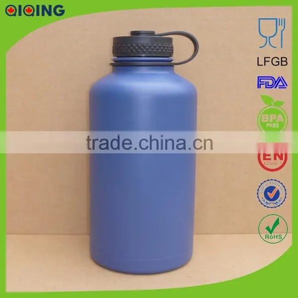 64 oz Stainless Steel Wide Mouth Aluminum Sports Bottle Big Flow Lid With Finger Holder HD-104A-38 photo-4
