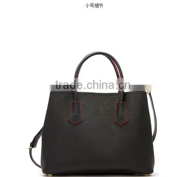 Guangzhou Wholesale Hot Genuine Saffiano Leather Two Sizes Multifunction Shouder Bags Handbag for Lady photo-2