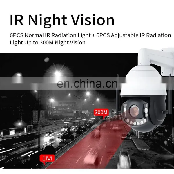 6 Inch 2MP 33X PTZ Optical Zoom Pan Tilt Rotation HD 4G SIM Card IP 360 Camera Outdoor Speed Dome 1080P PTZ Camera Wireless photo-5