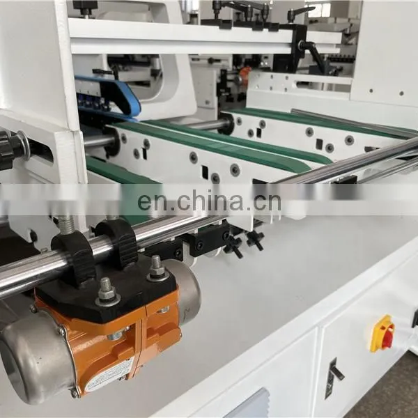 GDFG900 High Speed Carton Paperboard Silk Stocking Candy Box Folding Gluing Machine, Automatic Crash Lock Bottom Folder Gluer photo-2